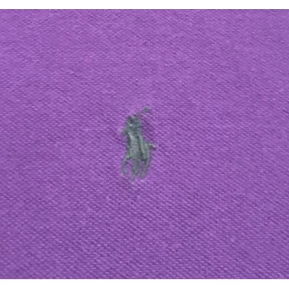Polo Ralph Lauren men's long sleeve purple polo shirt 100% Cotton pullover logo